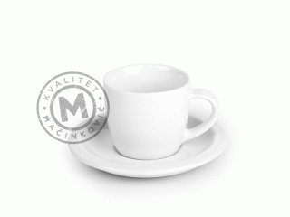 Porcelain Cup with Plate for Espresso, Momento Mini
