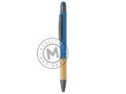ball pen titanium touch bamboo azure blue