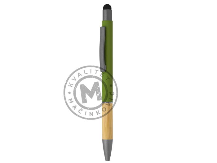 metal-touch-ball-pen-titanium-touch-bamboo-olive