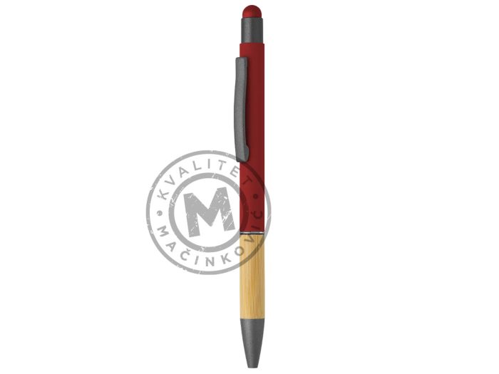 metal-touch-ball-pen-titanium-touch-bamboo-red