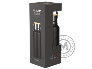 Vacuum insulated bottle in a gift box, Massimo