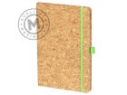 notebook cork a5 light green