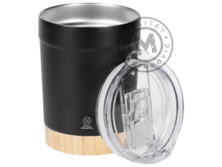 Vacuum insulated mug with bamboo bottom, Astrid