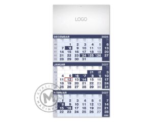 POSLOVNI 17-Zidni kalendar, 3 x 12 listova, tromesečni, trodelni
